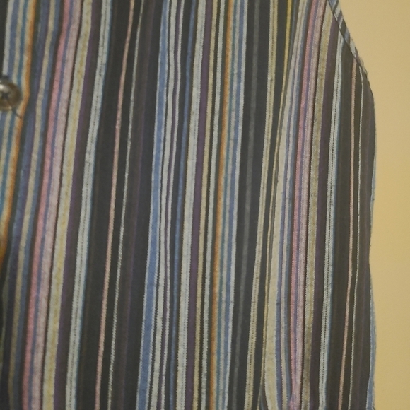 Mododoc | Women's Sandcastle Stripe Tiered Ruffle Mini Dress (Size Small) - Picture 7 of 12